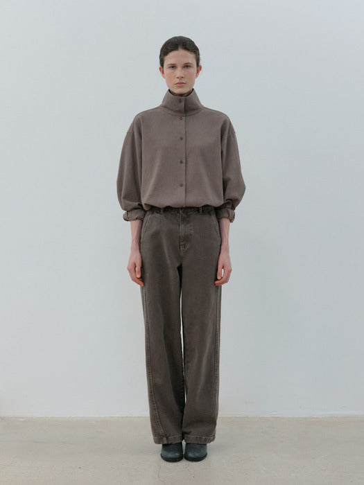 [moia] highneck shirt (mud)