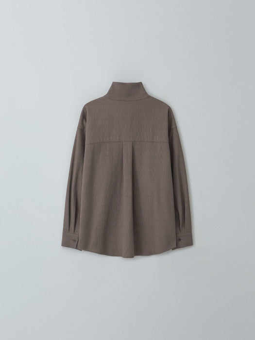[moia] highneck shirt (mud)