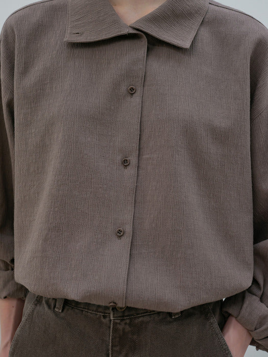 [moia] highneck shirt (mud)