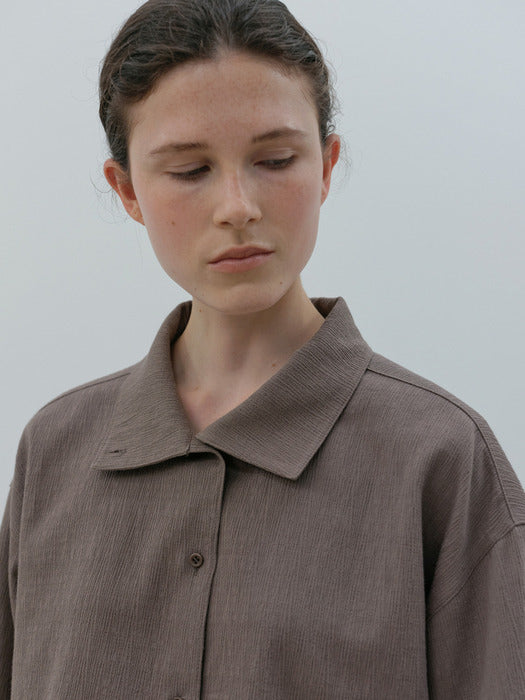 [moia] highneck shirt (mud)