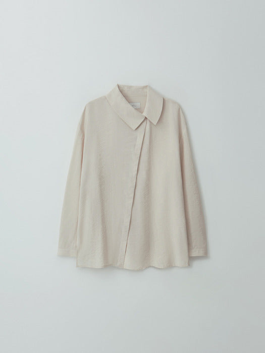 [moia] unbalance shirt (ivory)
