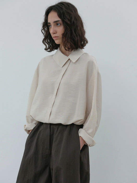 [moia] unbalance shirt (ivory)