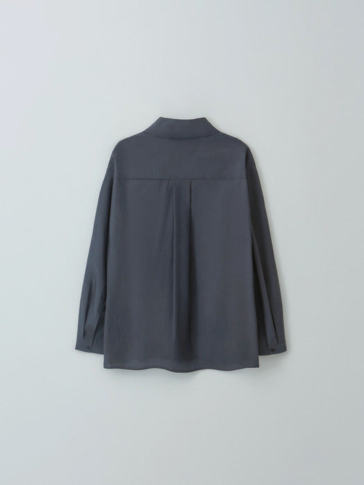 [moia] unbalance shirt (stone blue)