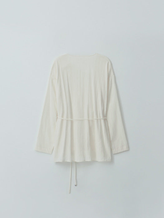 [moia] cowl wrap blouse (ivory)