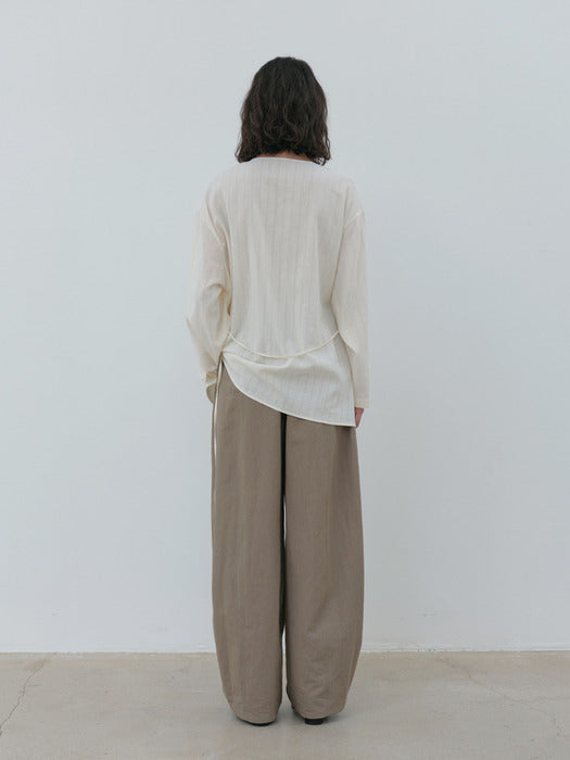 [moia] cowl wrap blouse (ivory)