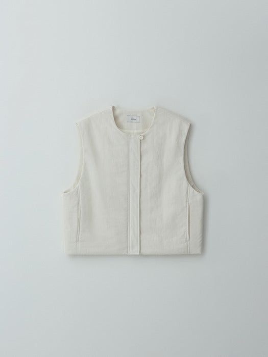 [moia] padded vest (ivory)