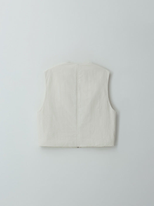 [moia] padded vest (ivory)