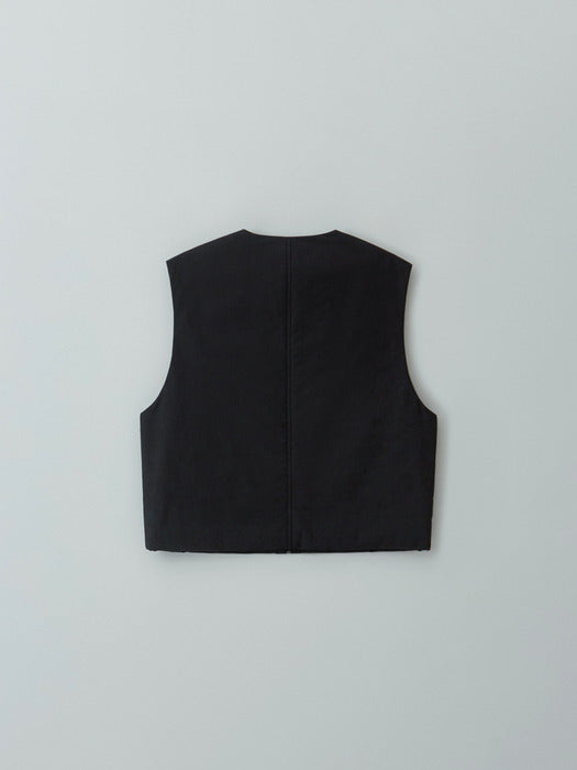 [moia] padded vest (black)