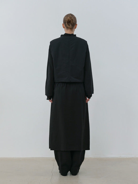 [moia] padded vest (black)