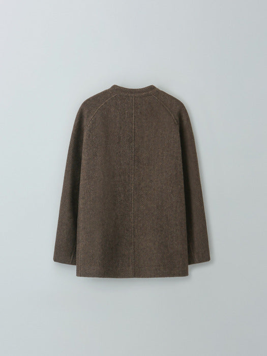 [moia] wool half coat (brown)