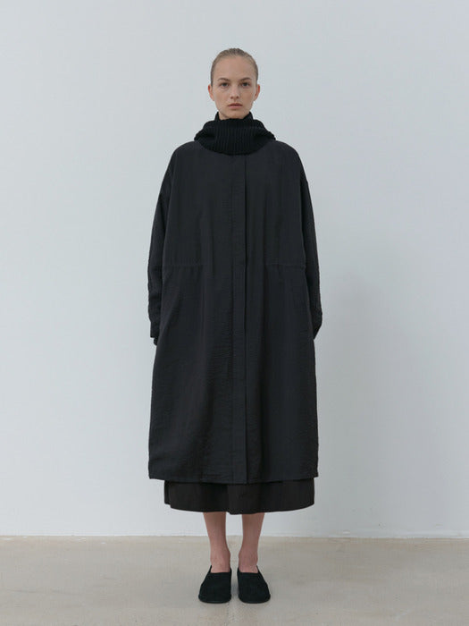 drawstring coat (black)