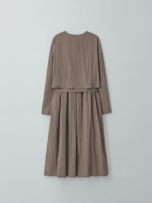 Moia layered trench coat (mocha beige)