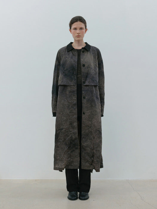 Moia layered trench coat (tiedye)