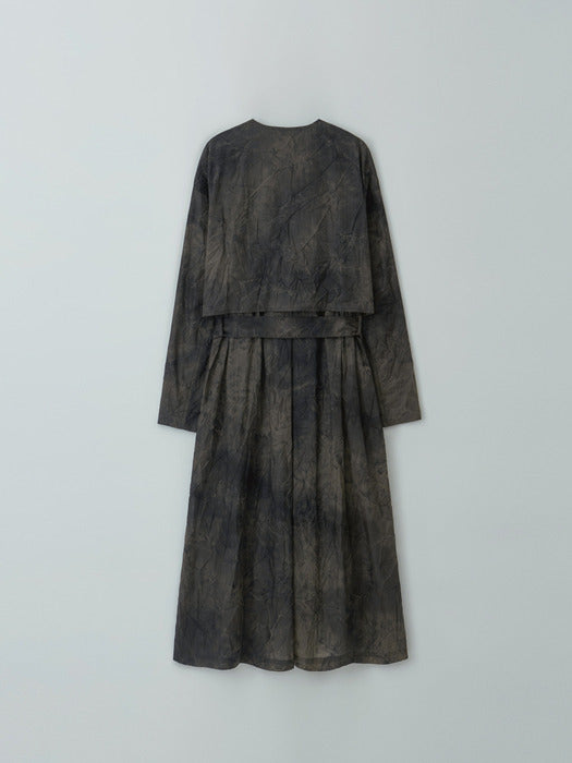 Moia layered trench coat (tiedye)