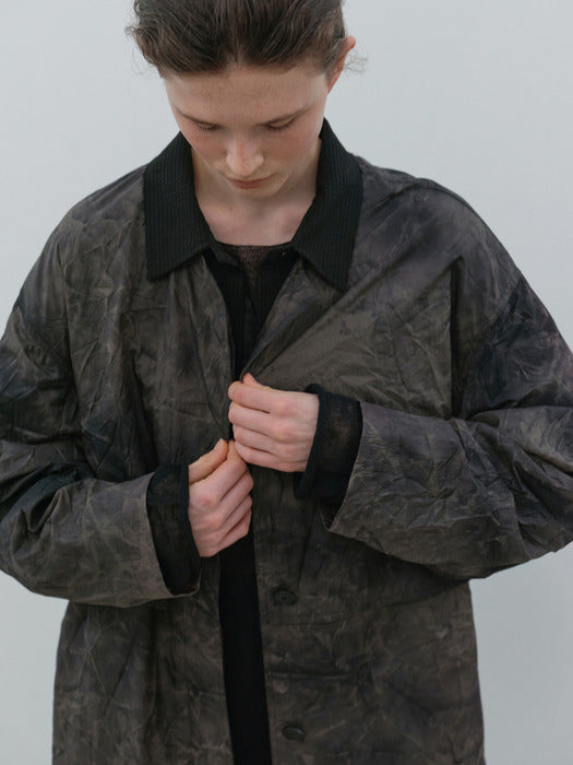 layered trench coat (tiedye)