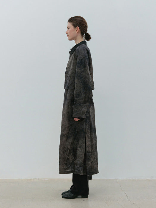 Moia layered trench coat (tiedye)