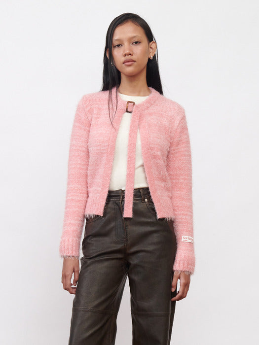 Kijun Belted Cardigan Pink