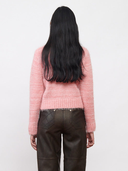 Kijun Belted Cardigan Pink