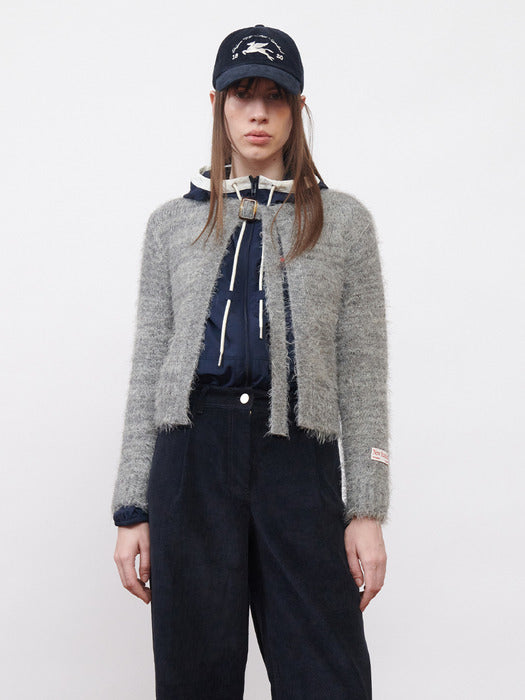 [KIJUN] Belted Cardigan Grey