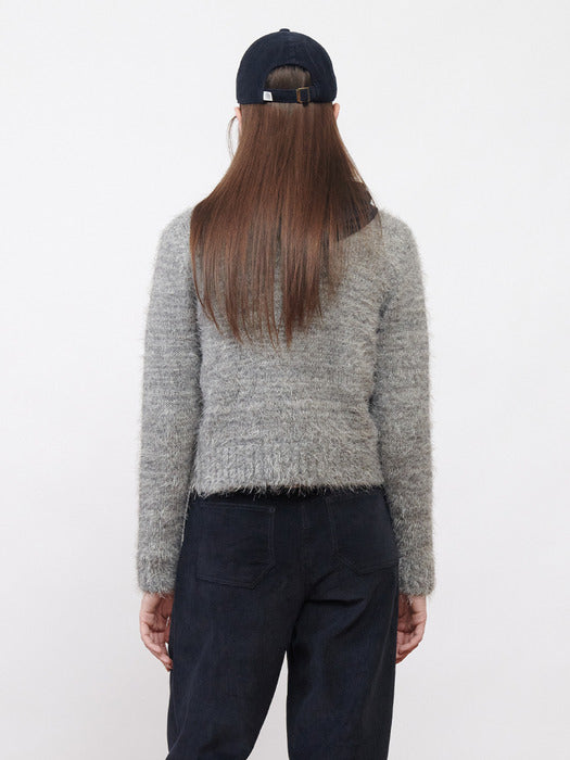 [KIJUN] Belted Cardigan Grey