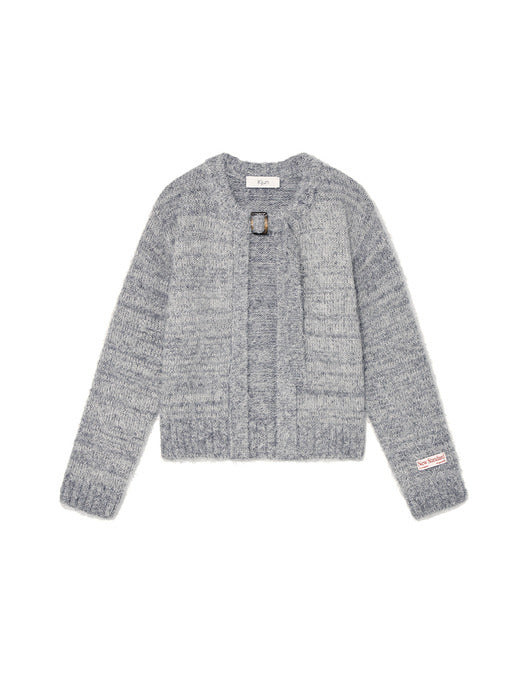 [KIJUN] Belted Cardigan Grey