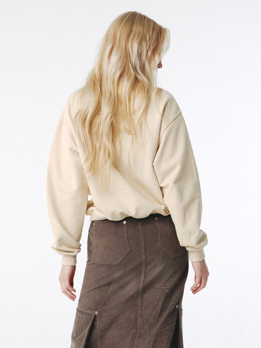 Kijun Eagle Sweatshirt Unisex Beige