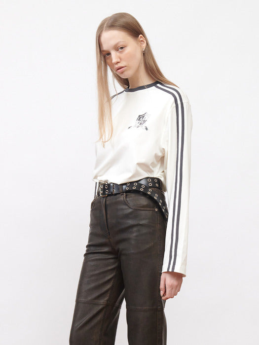 Kijun Football Long Sleeve T-Shirt Unisex Off-White