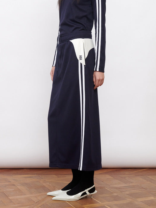 Kijun Football Jersey Long Skirt Navy Ivory