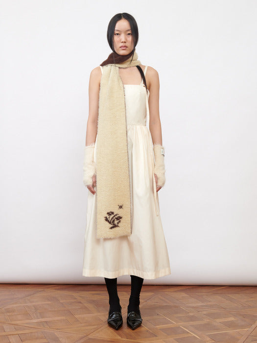 Kijun Fluffy Muffler Unisex Brown Butter