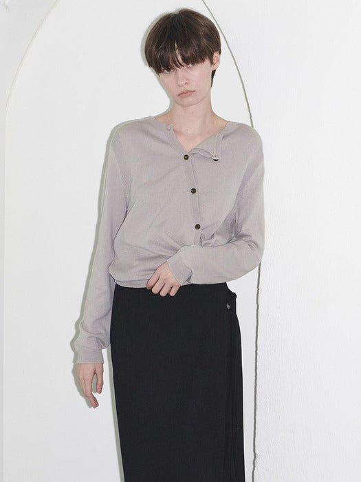 Loeuvre Diagonal Tied Cardigan