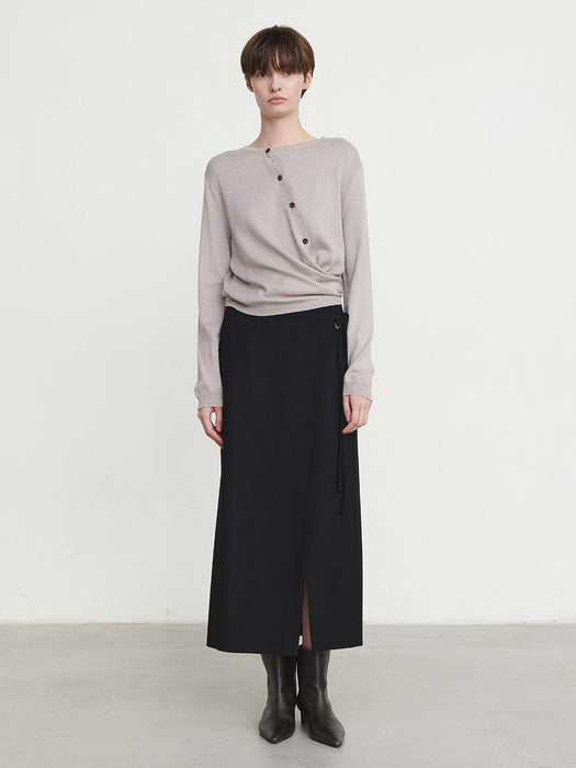 Loeuvre Diagonal Tied Cardigan