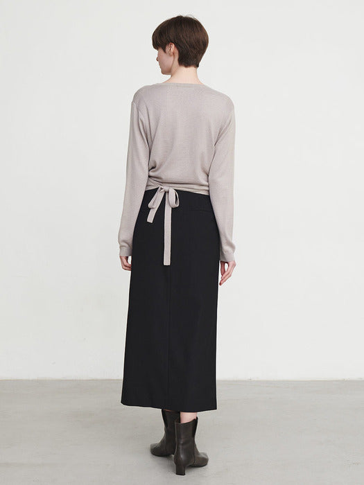 Loeuvre Diagonal Tied Cardigan