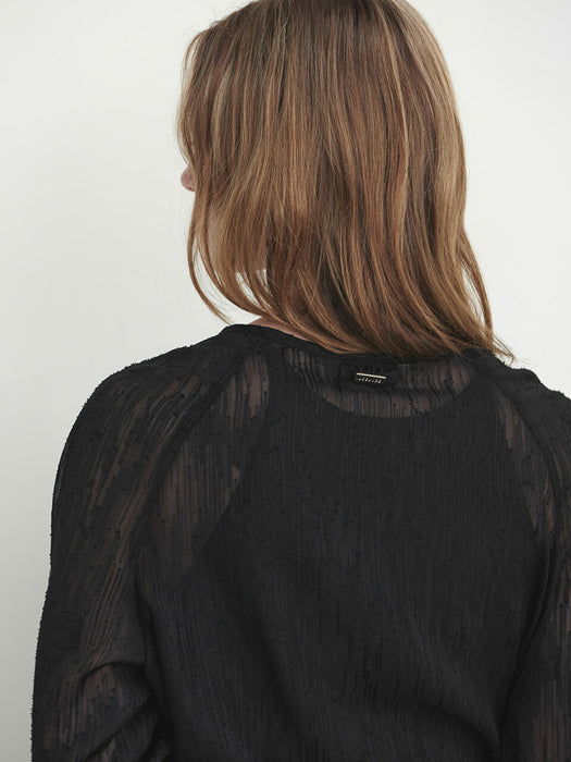 Loeuvre Round-neck Tucked Tie Blouse