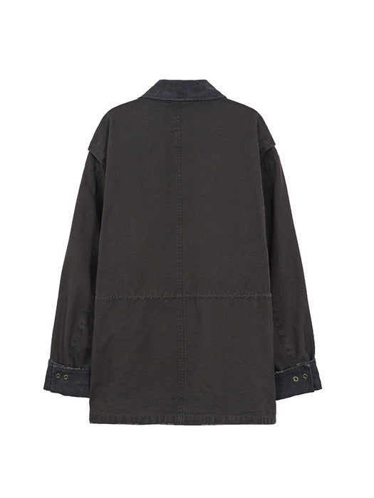 VINTAGE WASHED WORK JACKET_brown