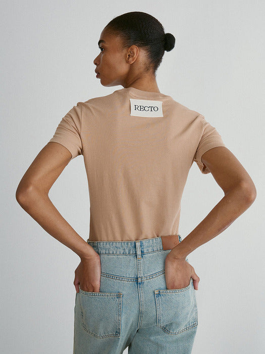 [recto] RECTO JACQUARD LOGO T-SHIRT (2COLORS)