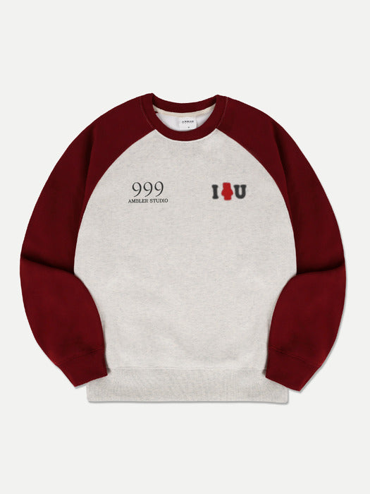 [ambler] I Bear U Sweatshirt AMM1214 (Oatmeal)