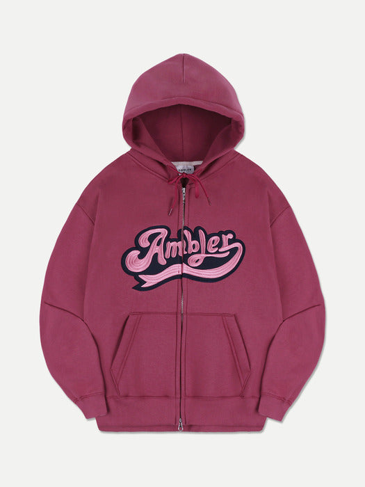 [ambler] BIG AMBLER Hoodie Zip-UP AZIP702 (Purple)