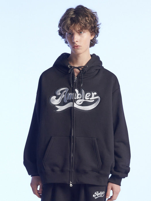 [ambler] BIG AMBLER Hoodie Zip-UP AZIP702 (Black)