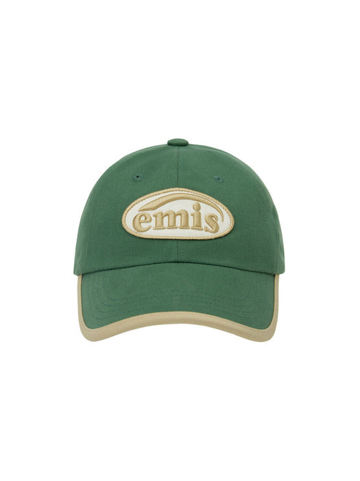 Emis Beige Trimming Ball Cap-Green