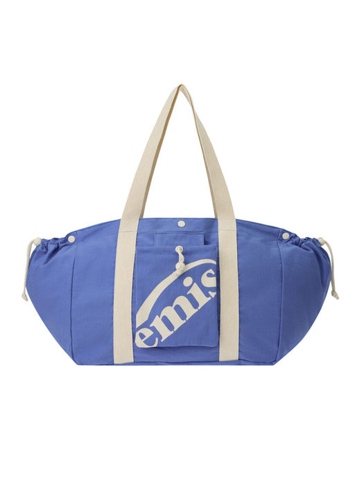 [emis] PACKABLE COTTON TOTE BAG-BLUE