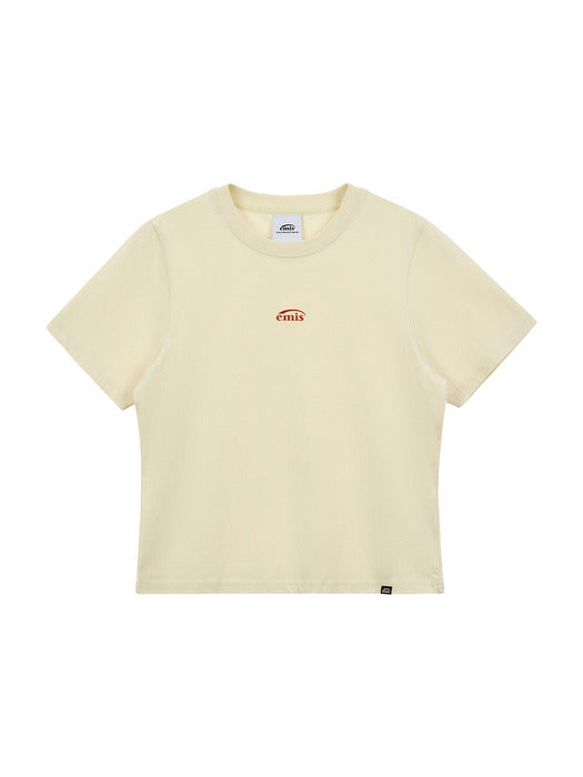 [emis] (WOMEN) 24/7 T-SHIRT-CREAM