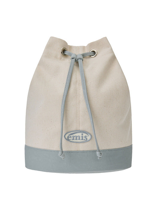 [emis] CANVAS MARINE BAG-IVORY/BLUE
