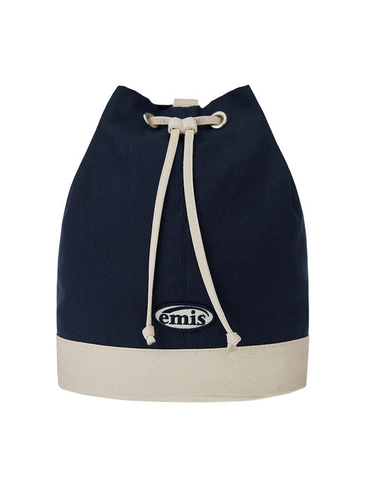 [emis] CANVAS MARINE BAG-NAVY/IVORY