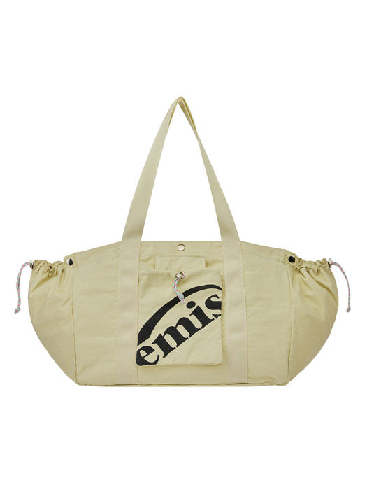 [emis] PACKABLE NYLON TOTE BAG-CREAM
