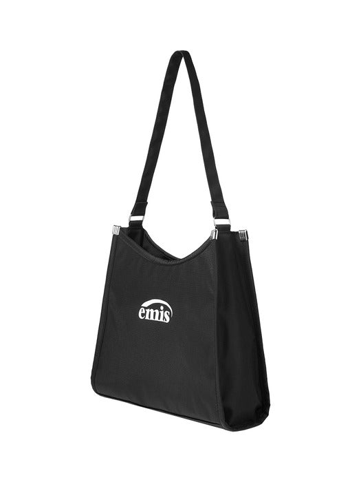 [emis] SQUARE HOBO BAG-BLACK