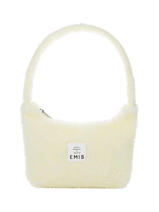[emis] BOUCLE HOBO BAG-IVORY