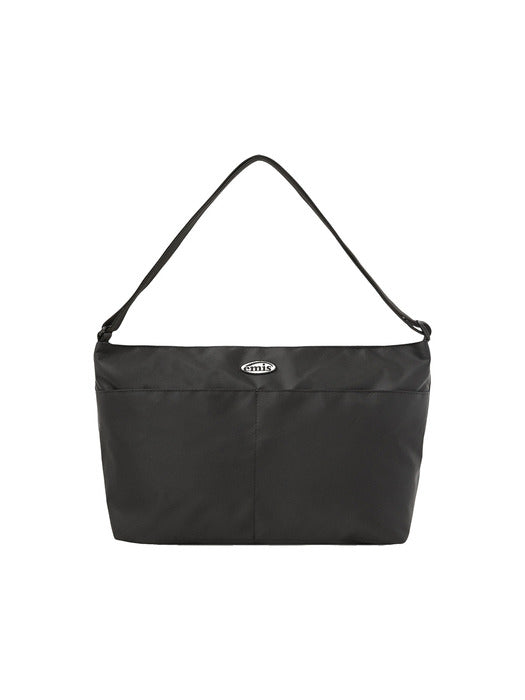 [emis] NYLON CROSSED BODY BAG-BLACK