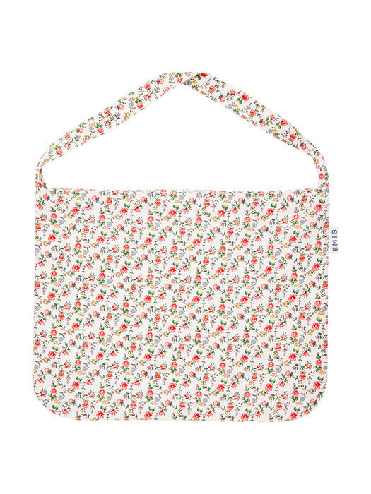 [emis] ALLOVER FLOWER PATTERN ECO BAG-WHITE