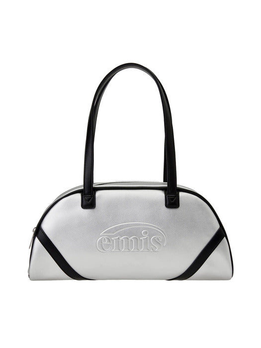 [emis] WIDE VINTAGE TOTE BAG-SILVER