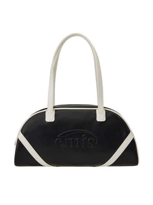 [emis] WIDE VINTAGE TOTE BAG-BLACK